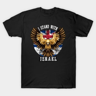 I Stand With Israel Union Flag Golden Eagle T-Shirt